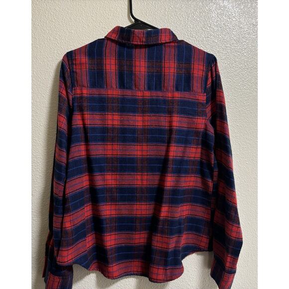 Rue 21 Women’s Size M Flannel Plaid Button Up Western Rodeo Barn Chore Cowgirl - Picture 2 of 10